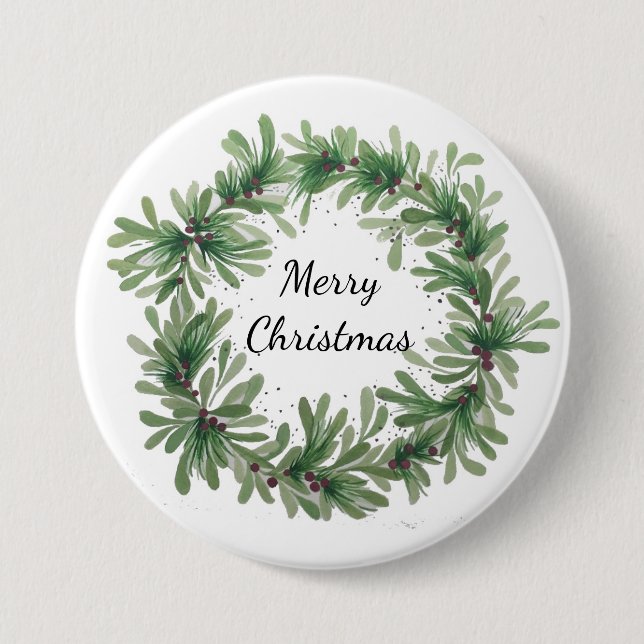 mistletoe wreath button (Front)