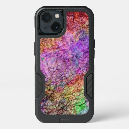 Mists of Watercolors Purple Green Pink Yellow Gray iPhone 13 Case