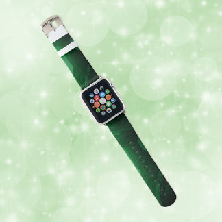 Misty Abstract Spooky Swirl of Shades of Green Apple Watch Band