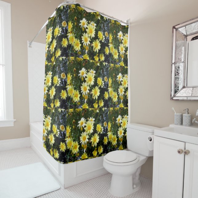 Misty (Agryranthemum) Shower Curtain (In Situ)