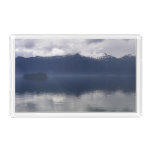 Misty Alaskan Sea in Shades of Blue Acrylic Tray