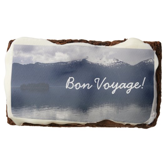 Misty Alaskan Sea in Shades of Blue Brownie (Front)