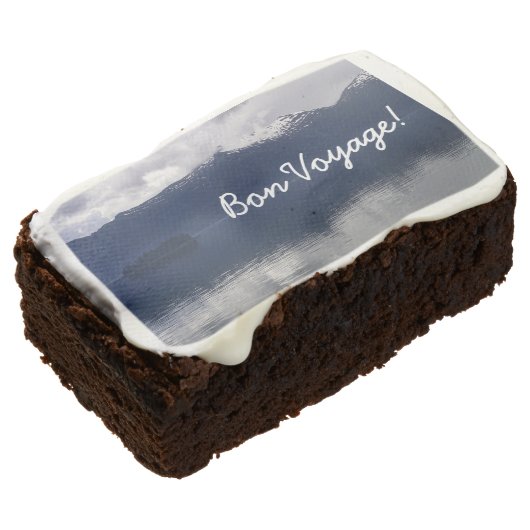 Misty Alaskan Sea in Shades of Blue Brownie (Angled)