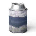 Misty Alaskan Sea in Shades of Blue Can Cooler