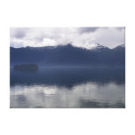 Misty Alaskan Sea in Shades of Blue Canvas Print