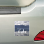 Misty Alaskan Sea in Shades of Blue Car Magnet