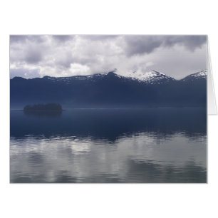 Misty Alaskan Sea in Shades of Blue Card