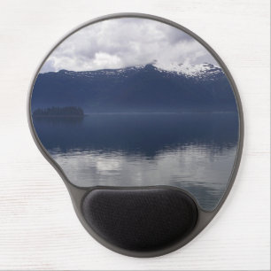 Misty Alaskan Sea in Shades of Blue Gel Mouse Pad