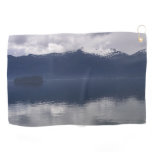 Misty Alaskan Sea in Shades of Blue Golf Towel