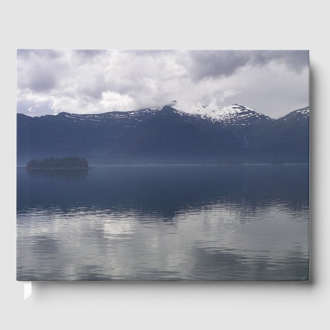 Misty Alaskan Sea in Shades of Blue Guest Book (Front)