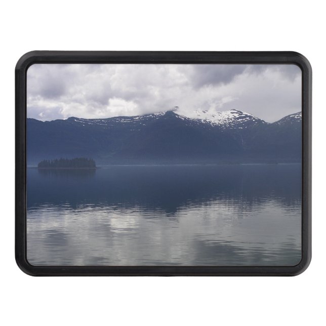 Misty Alaskan Sea in Shades of Blue Hitch Cover (Front)