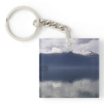Misty Alaskan Sea in Shades of Blue Keychain