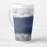 Misty Alaskan Sea in Shades of Blue Latte Mug