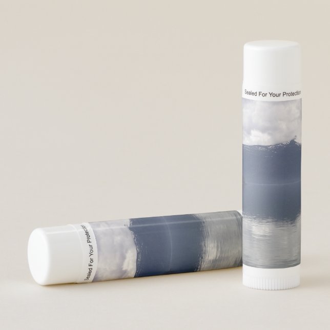 Misty Alaskan Sea in Shades of Blue Lip Balm (Front)