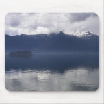 Misty Alaskan Sea in Shades of Blue Mouse Pad