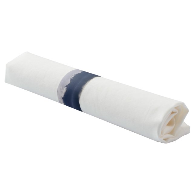Misty Alaskan Sea in Shades of Blue Napkin Bands (Angled)