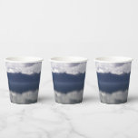 Misty Alaskan Sea in Shades of Blue Paper Cups