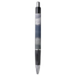 Misty Alaskan Sea in Shades of Blue Pen