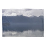 Misty Alaskan Sea in Shades of Blue Pillow Case