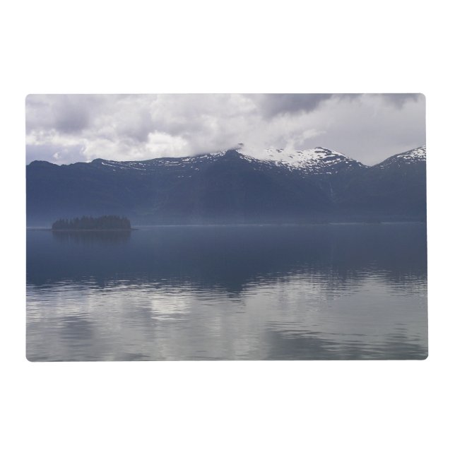 Misty Alaskan Sea in Shades of Blue Placemat (Front)
