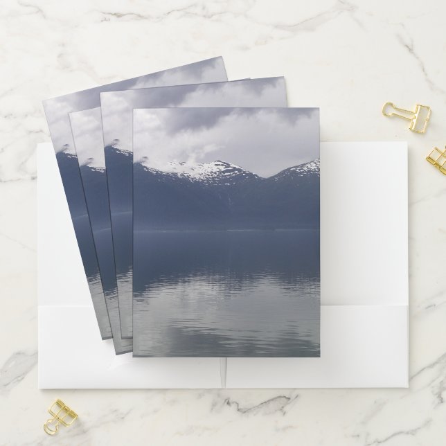 Misty Alaskan Sea in Shades of Blue Pocket Folder (In Situ)