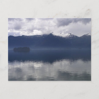 Misty Alaskan Sea in Shades of Blue Postcard