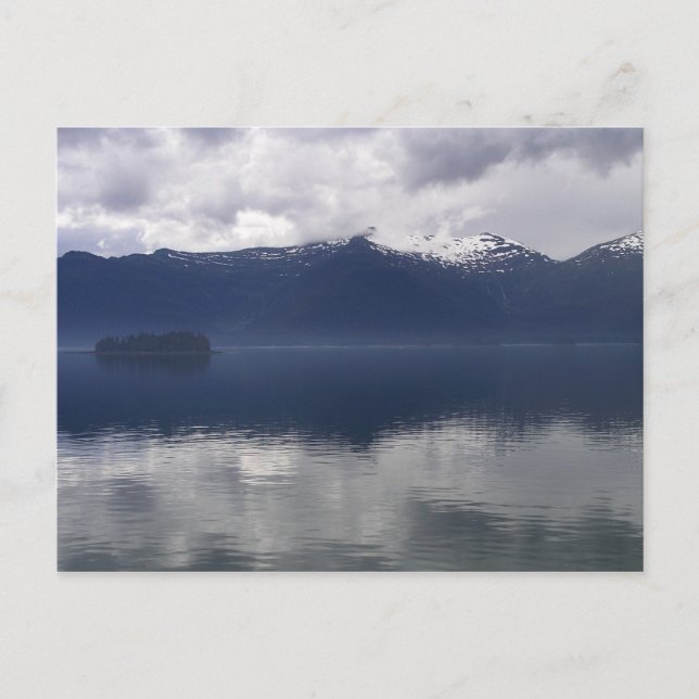Misty Alaskan Sea in Shades of Blue Postcard (Front)
