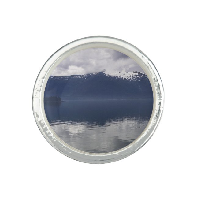 Misty Alaskan Sea in Shades of Blue Ring (Front)