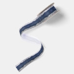 Misty Alaskan Sea in Shades of Blue Satin Ribbon
