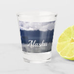 Misty Alaskan Sea in Shades of Blue Shot Glass