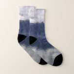 Misty Alaskan Sea in Shades of Blue Socks