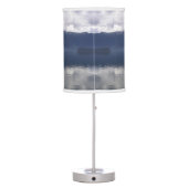 Misty Alaskan Sea in Shades of Blue Table Lamp (Back)