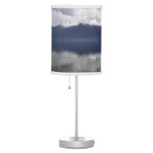 Misty Alaskan Sea in Shades of Blue Table Lamp (Right)