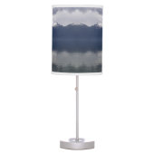 Misty Alaskan Sea in Shades of Blue Table Lamp (Front)