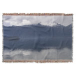 Misty Alaskan Sea in Shades of Blue Throw Blanket