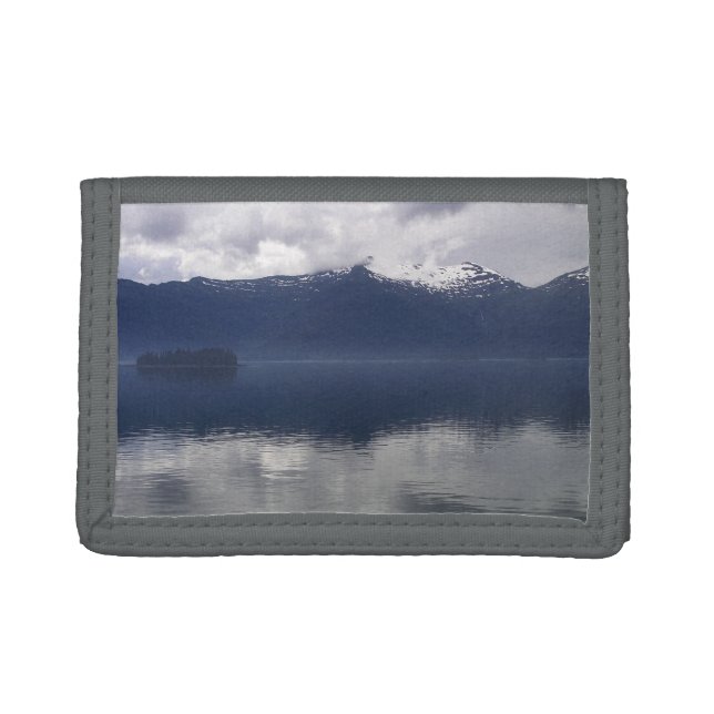 Misty Alaskan Sea in Shades of Blue Trifold Wallet (Front)
