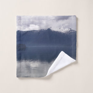 Misty Alaskan Sea in Shades of Blue Wash Cloth