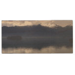 Misty Alaskan Sea in Shades of Blue Wood Flash Drive