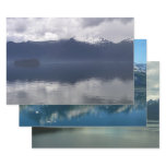 Misty Alaskan Sea in Shades of Blue Wrapping Paper Sheets