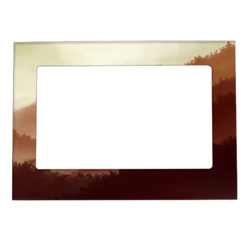 Misty Autumn Forested Mountains Magnetic Frame