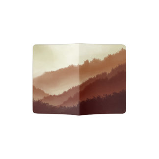 Misty Autumn Forested Mountains Passport Holder