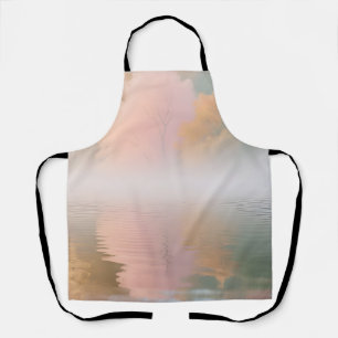 Misty Autumn Lake Serenity Apron