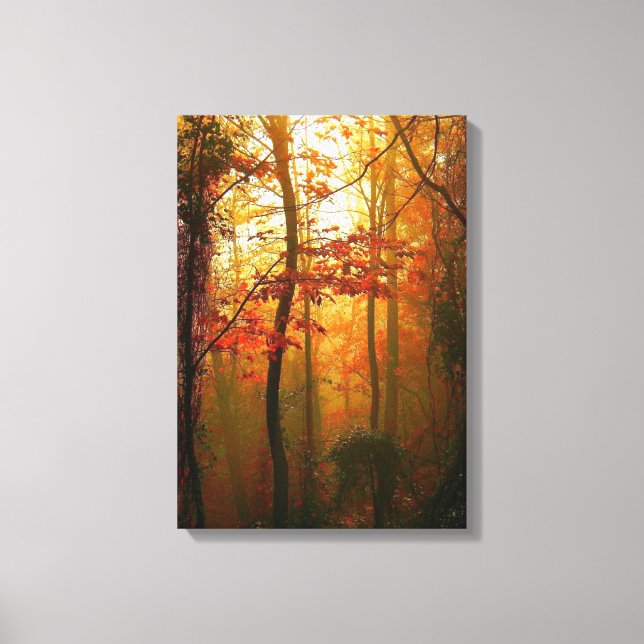 Misty Autumn Morning Canvas Print (Front)