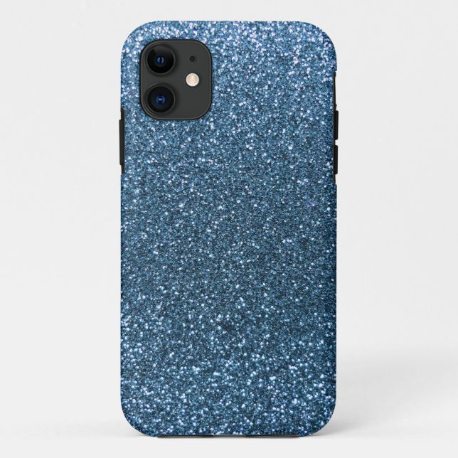 Misty blue glitter Case-Mate iPhone case (Back)