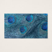 misty blue glitter peacock feathers (Back)