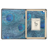 misty blue glitter peacock feathers iPad air cases (Front (Flat))