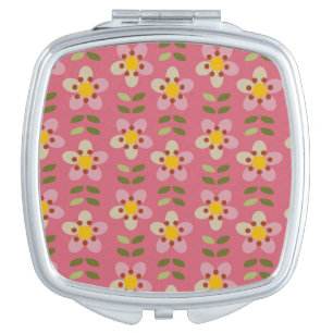 MISTY CHARM - Floral Compact Mirror