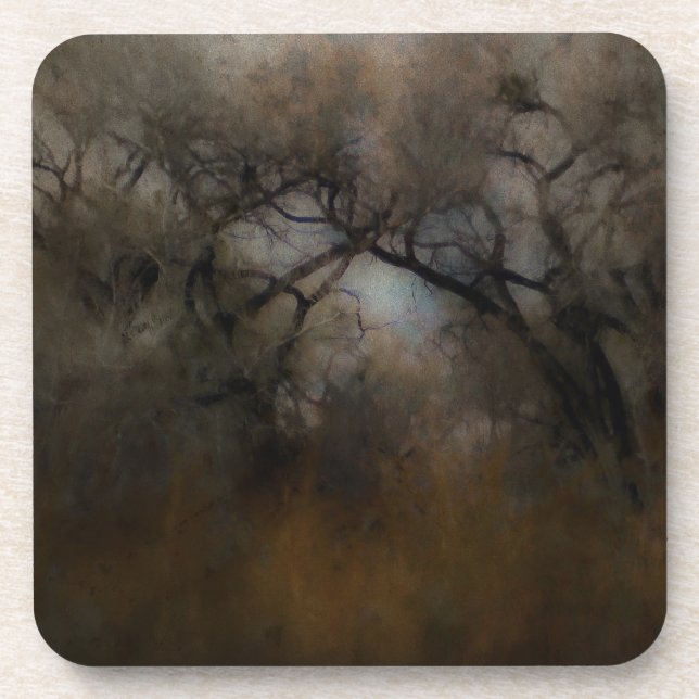 Misty Cottonwoods Beverage Coaster (Front)