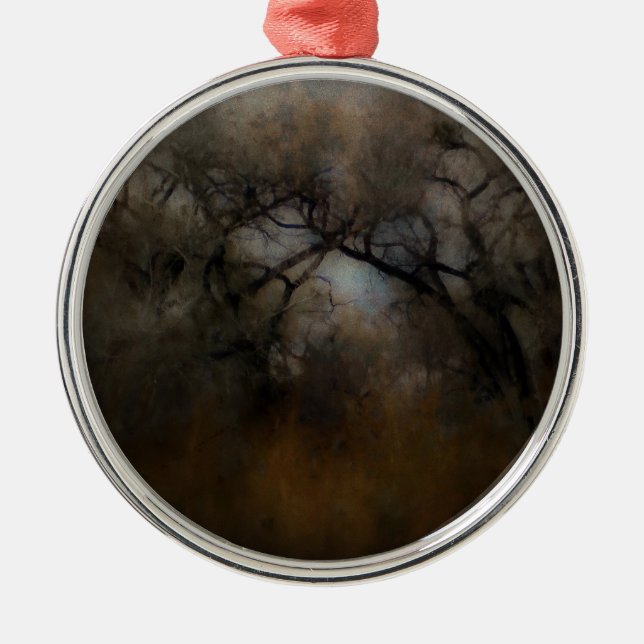 Misty Cottonwoods Metal Ornament (Front)