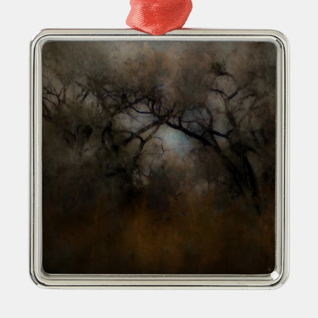 Misty Cottonwoods Metal Ornament (Front)